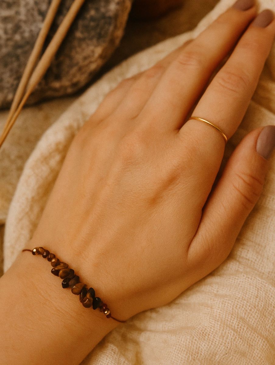 Tigerøye Justerbart Armbånd 