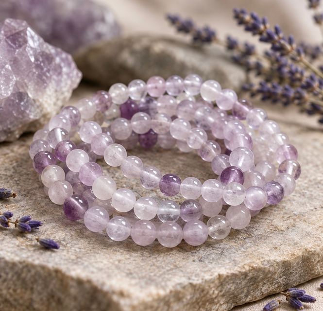 Hovedbilde Lavendel Kvarts 6mm Armbånd