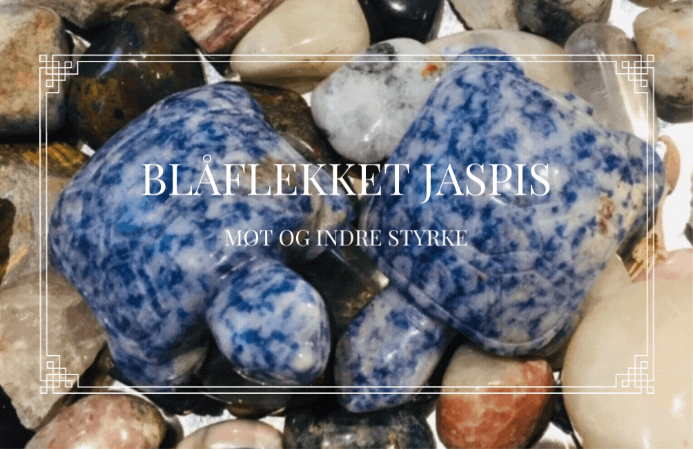 Blåflekket Jaspis 4cm Hjertestein 