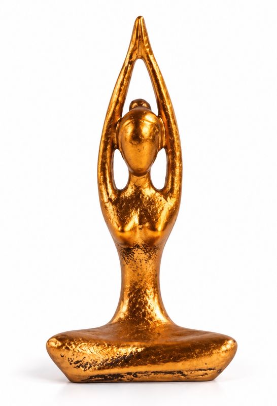 Yoga 11cm Buddhafigur Gull