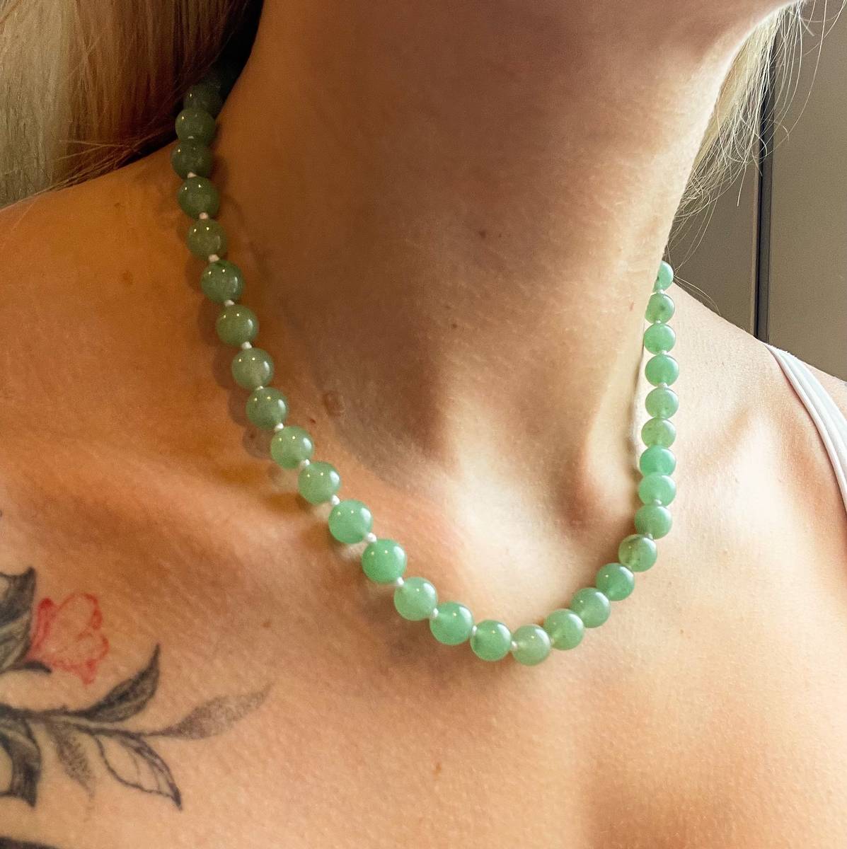 Kjede 45cm Grønn Aventurin